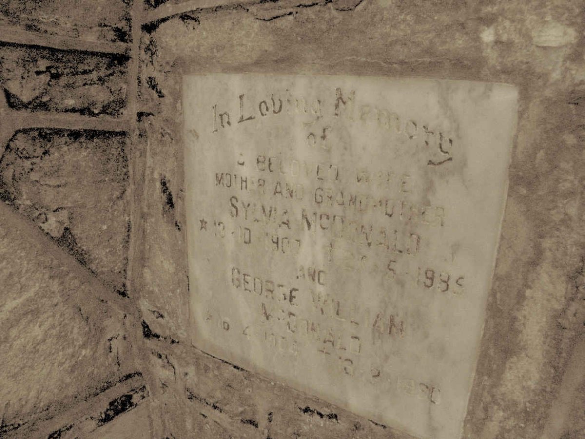 McDONALD George William 1904-1980 &amp; Sylvia 1907-1989