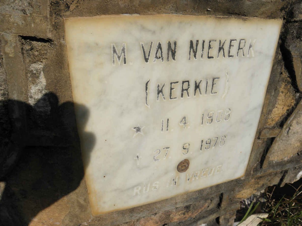 NIEKERK M., van 1908-1978