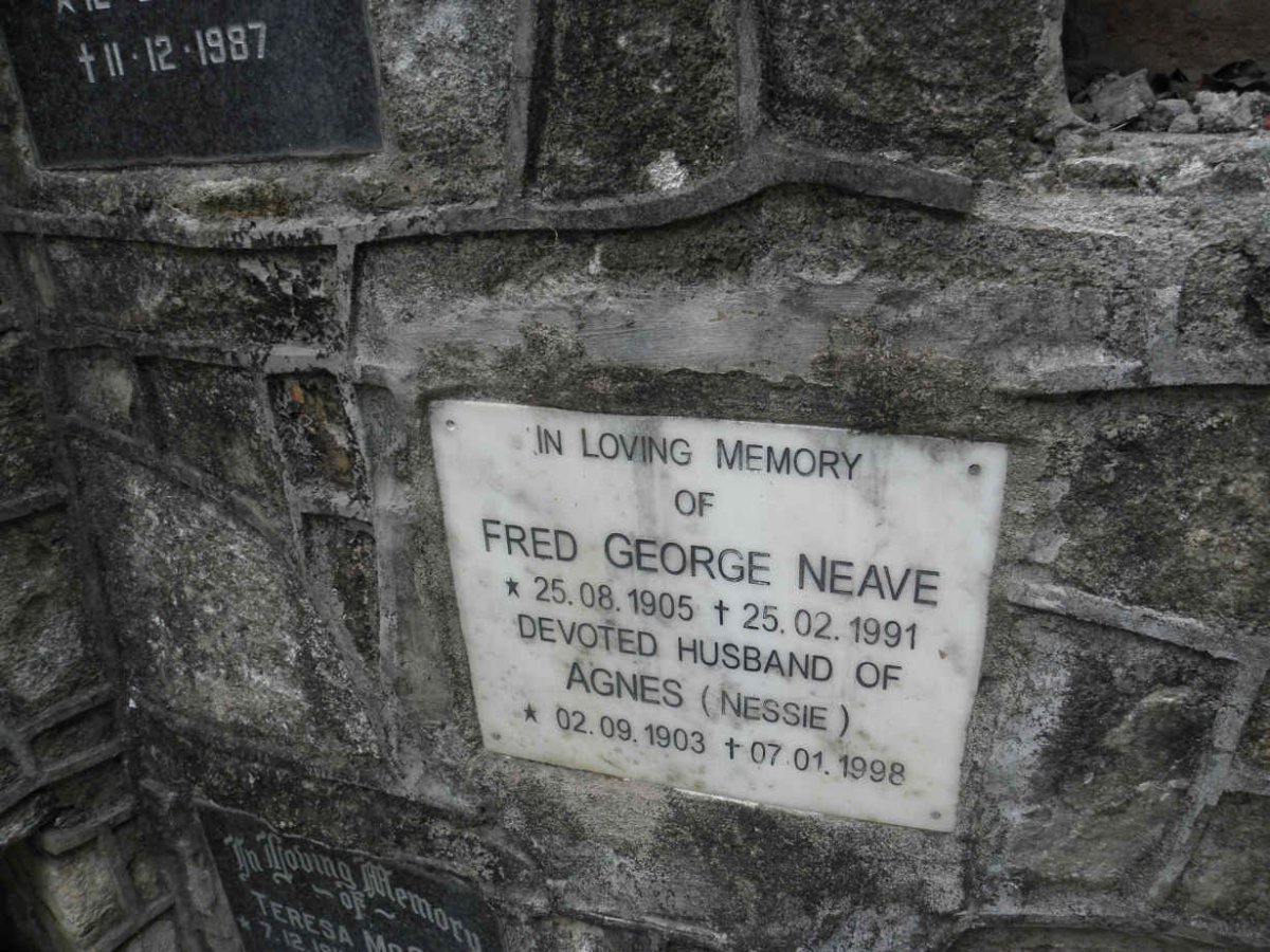 NEAVE Fred George 1905-1991 &amp; Agnes 1903-1998