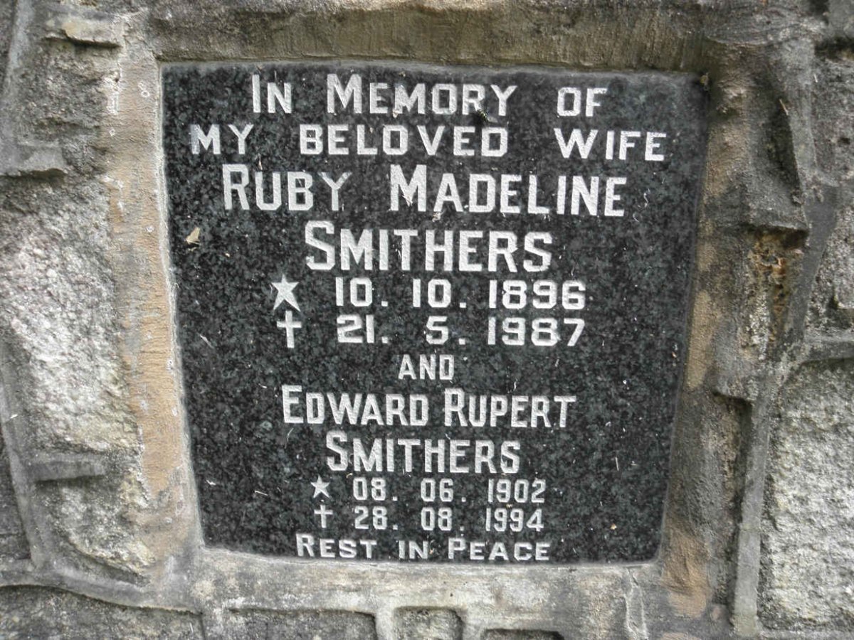 SMITHERS Edward Rupert 1902-1994 &amp; Ruby Madeline 1896-1987