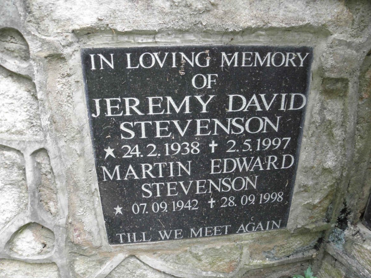 STEVENSON Jeremy David 1938-1997 :: STEVENSON Martin Edward 1942-1998