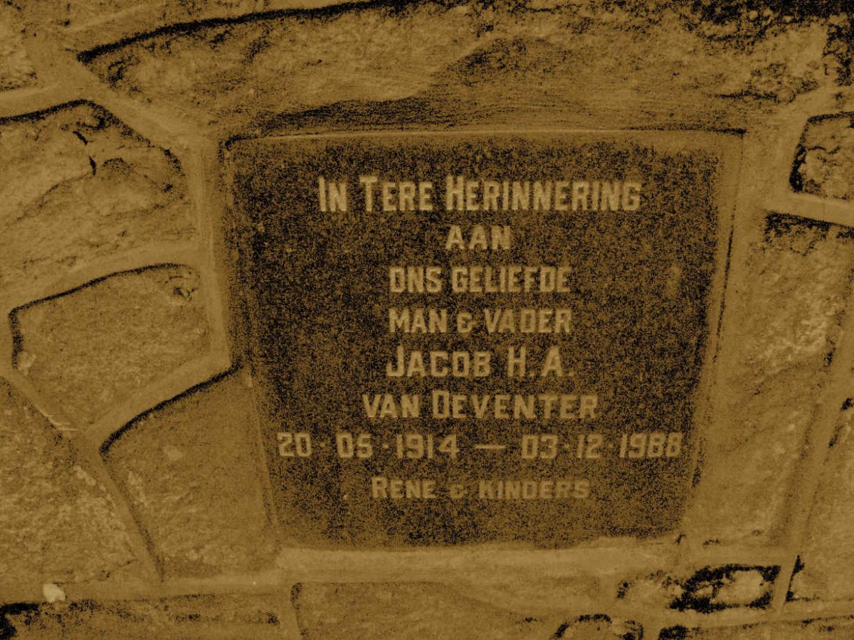 VENTER Jacob H.A., van de 1914-1988