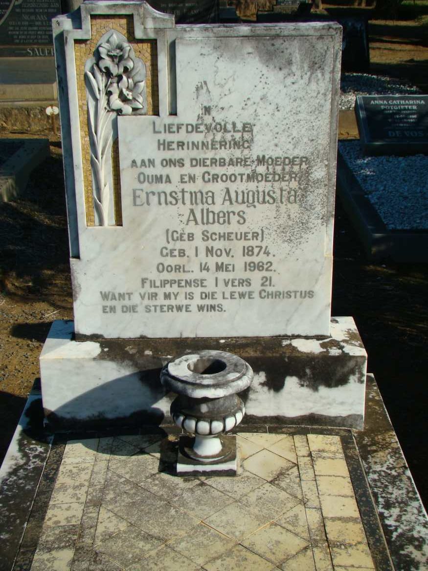 ALBERS Ernstina Augusta neé SCHEUER 1874-1962