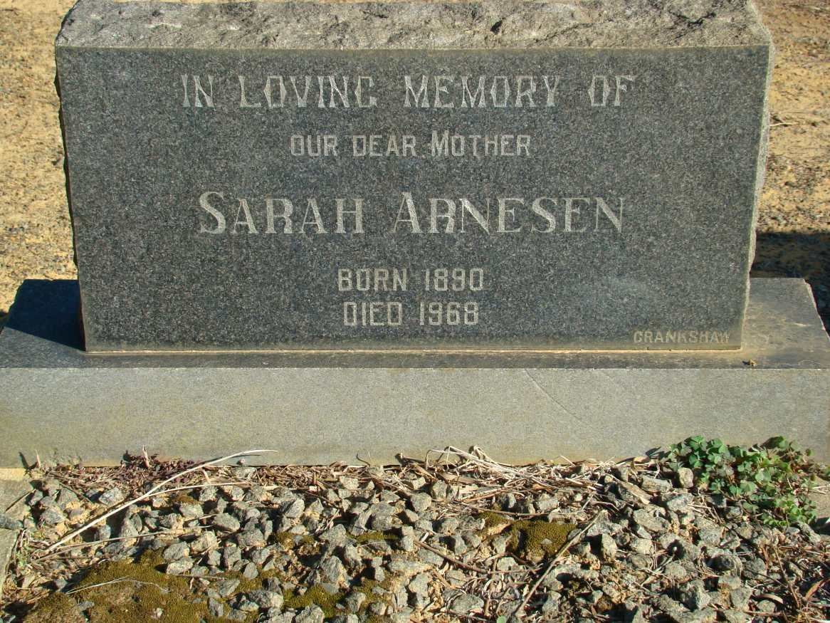 ARNESEN Sarah 1890-1968