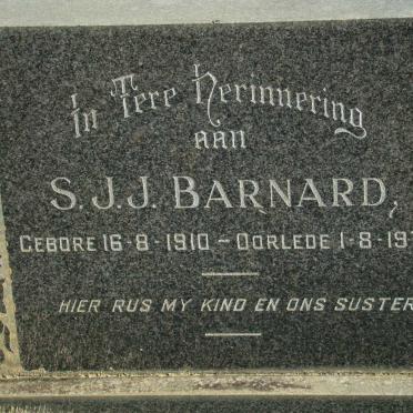 BARNARD S.J.J. 1910-1976
