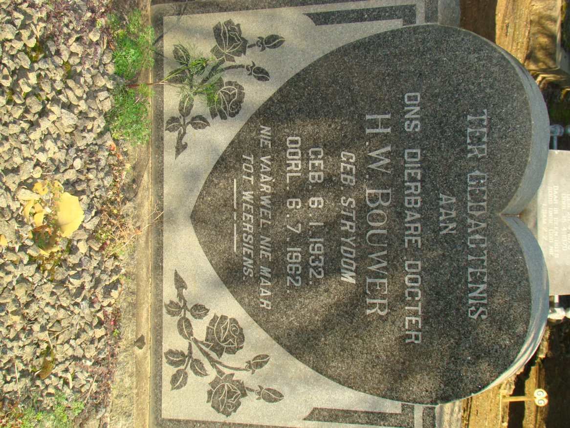 BOUWER H.W. neé STRYDOM 1932-1962