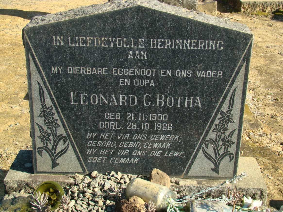 BOTHA Leonard G. 1900-1966
