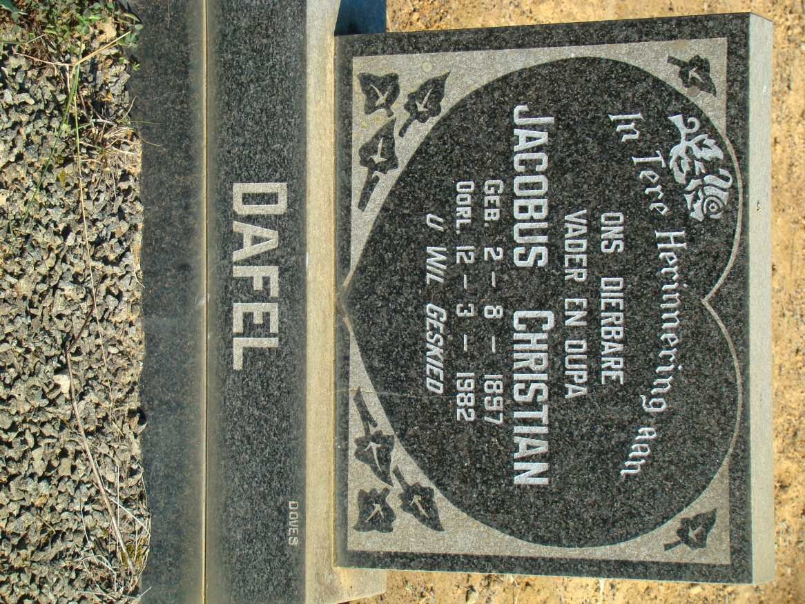 DAVEL Jacobus Christian 1897-1982
