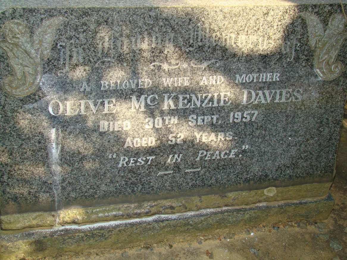 DAVIES Olive McKenzie -1957