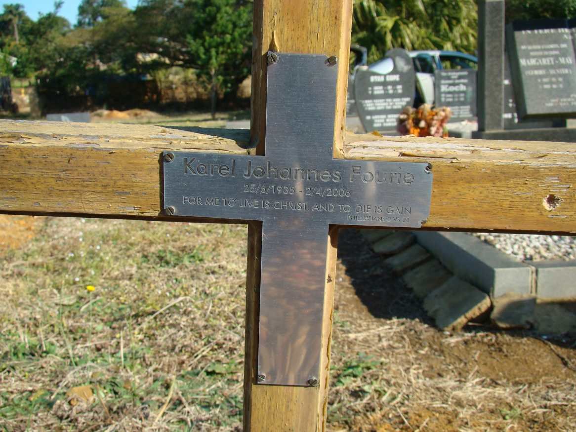 FOURIE Karel Johannes 1936-2006