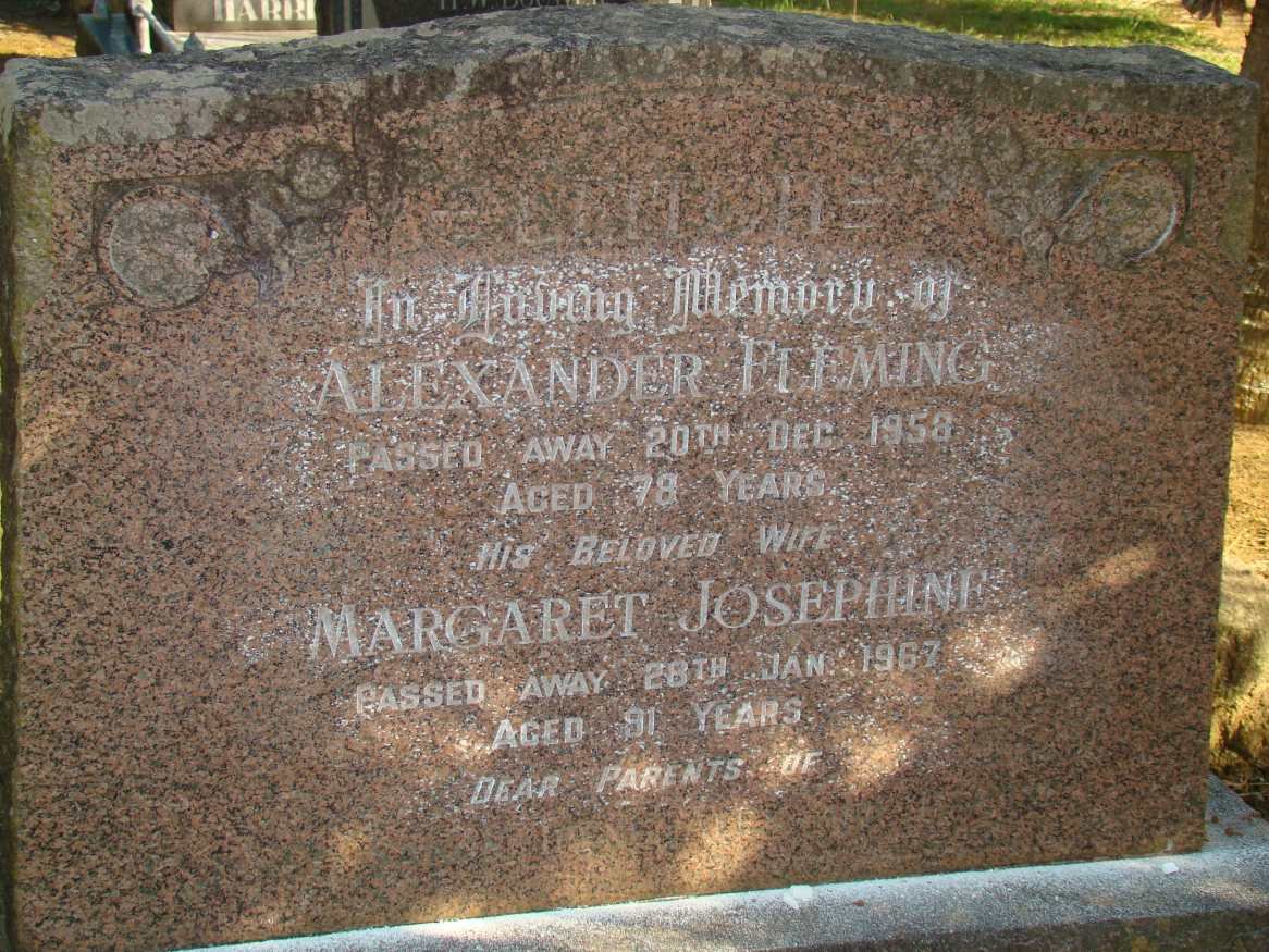 FLEMING Alexander -1958 &amp; Margaret Josephine -1967