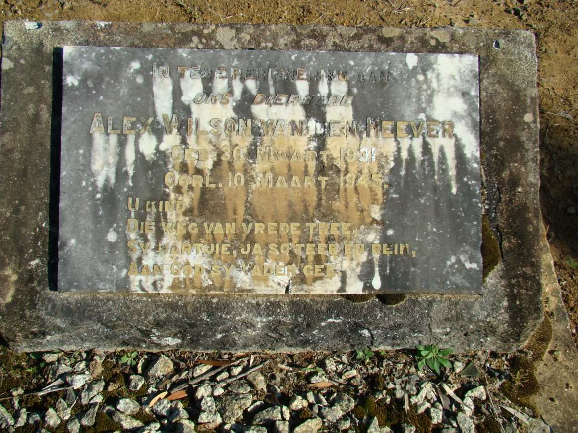 HEEVER Alex Wilson, van den 1931-1945