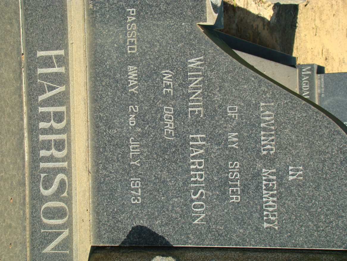HARRISON Winnie neé DORE -1973