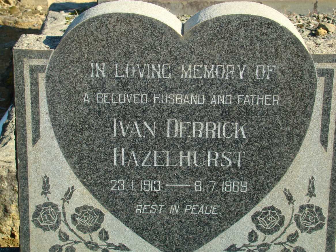 HAZELHURST Ivan Derrick 1913-1969