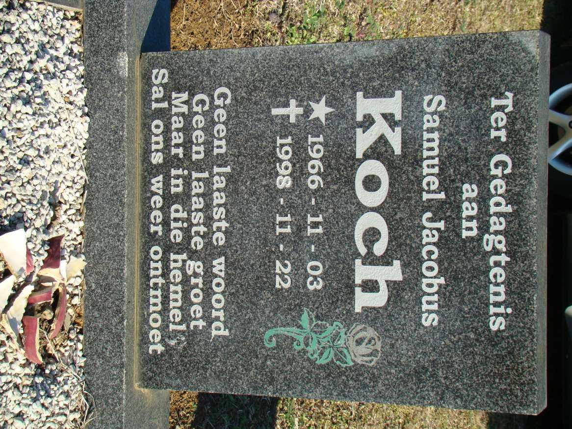 KOCH Samuel Jacobus 1966-1998