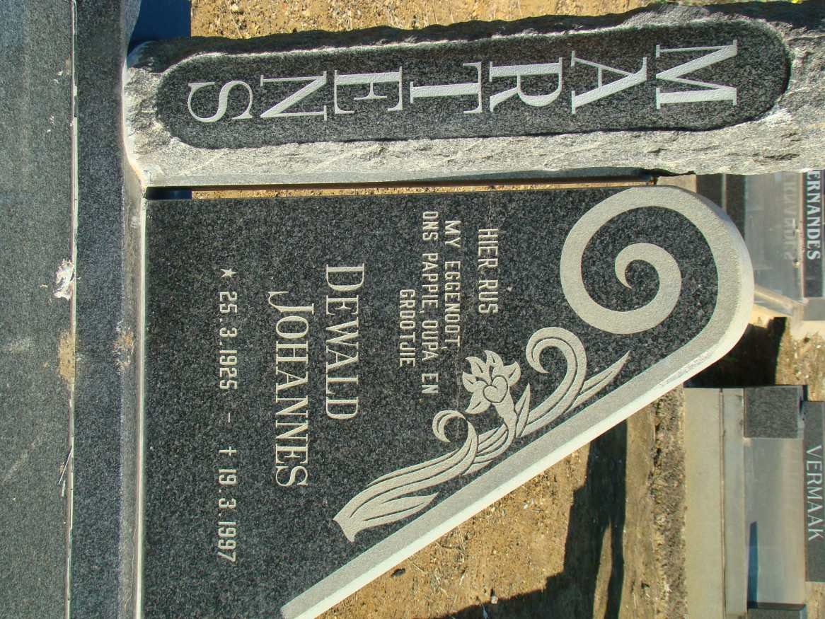MARTENS Dewald Johannes 1925-1997