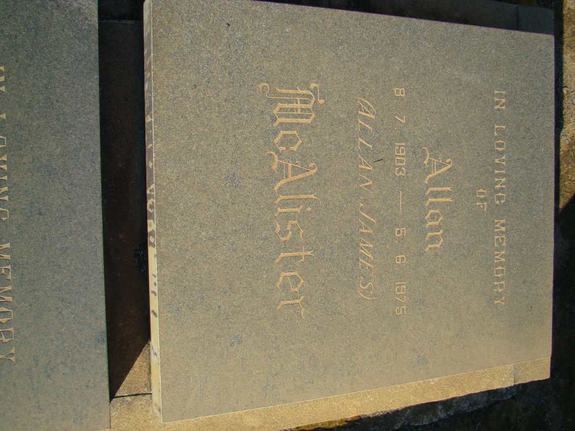McALISTER Allan James 1903-1975