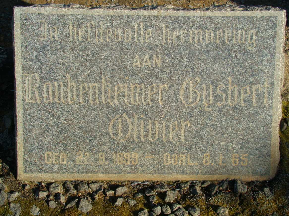 OLIVIER Raubenheimer Gysbert 1899-1965