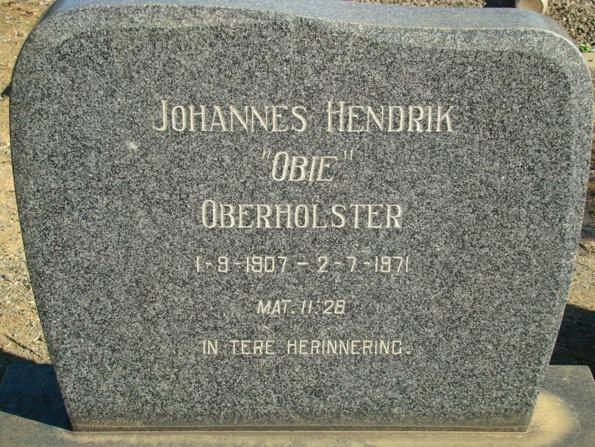 OBERHOLSTER Johannes Hendrik 1907-1971