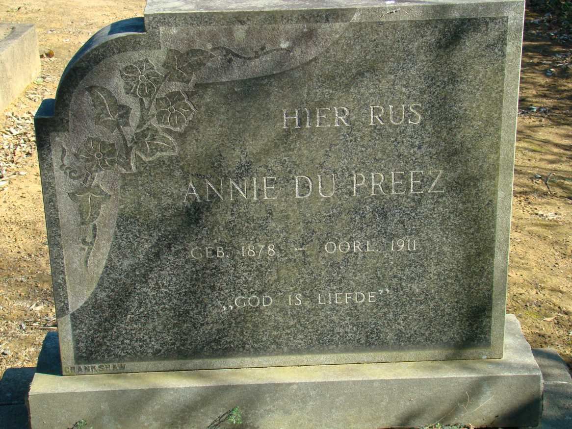 PREEZ Annie, du 1878-1911