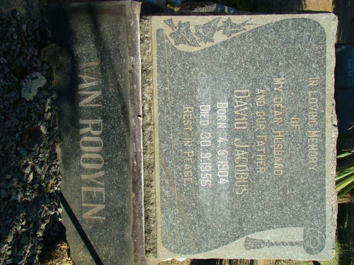 ROOYEN David Jacobus, van 1904-1956