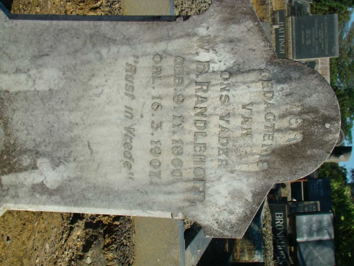 RANDLEHOFF W.F. 1860-1907