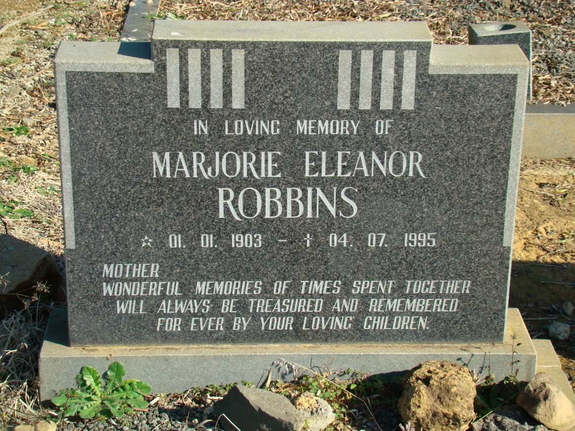 ROBBINS Marjory Eleanor 1803-1995
