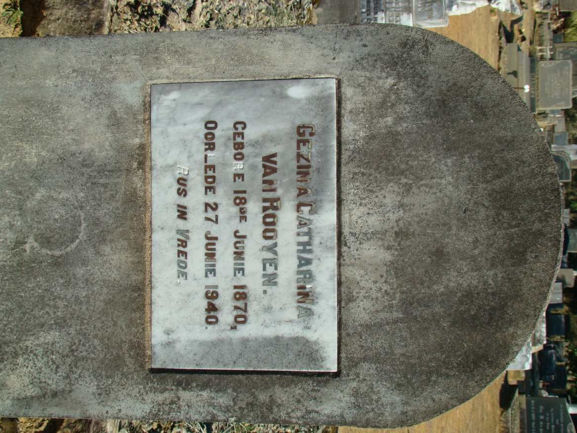 ROOYEN Gezina Catharina, van 1870-1940