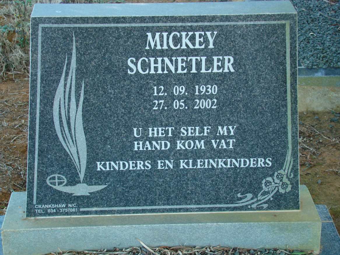 SCHNETLER Mickey 1930-2002
