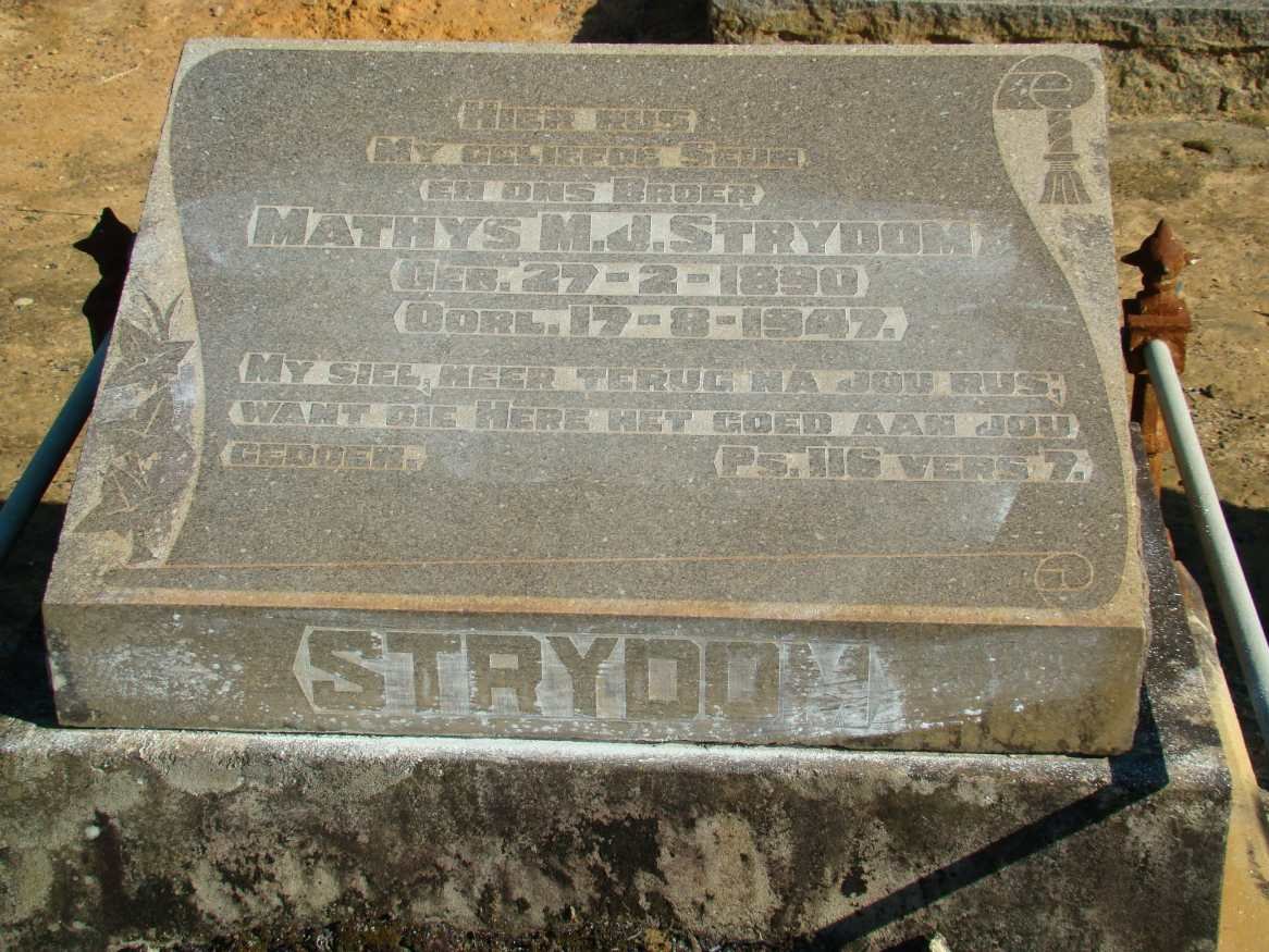 STRYDOM Mathys M.J. 1890-1947