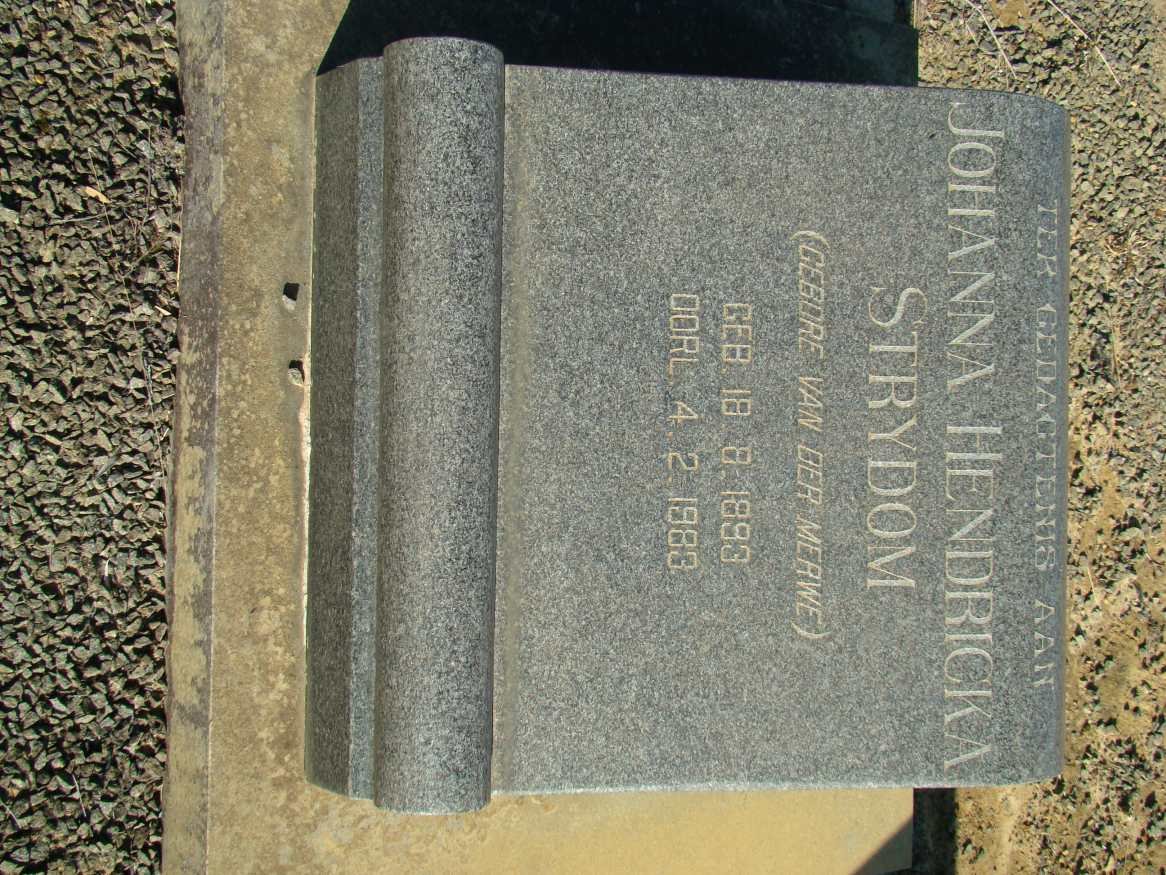 STRYDOM Johanna Hendricka nee VAN DER MERWE 1893-1983