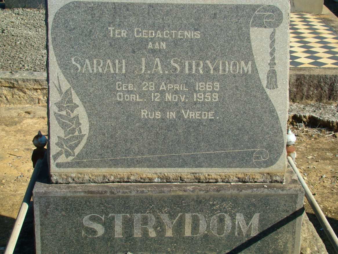 STRYDOM Sarah J.A. 1869-1959