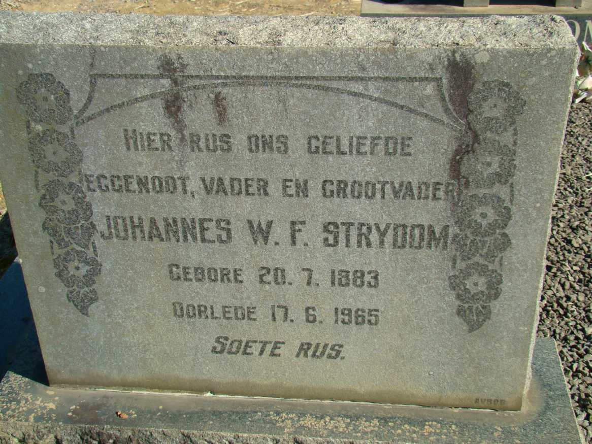 STRYDOM Johannes W.F. 1883-1965