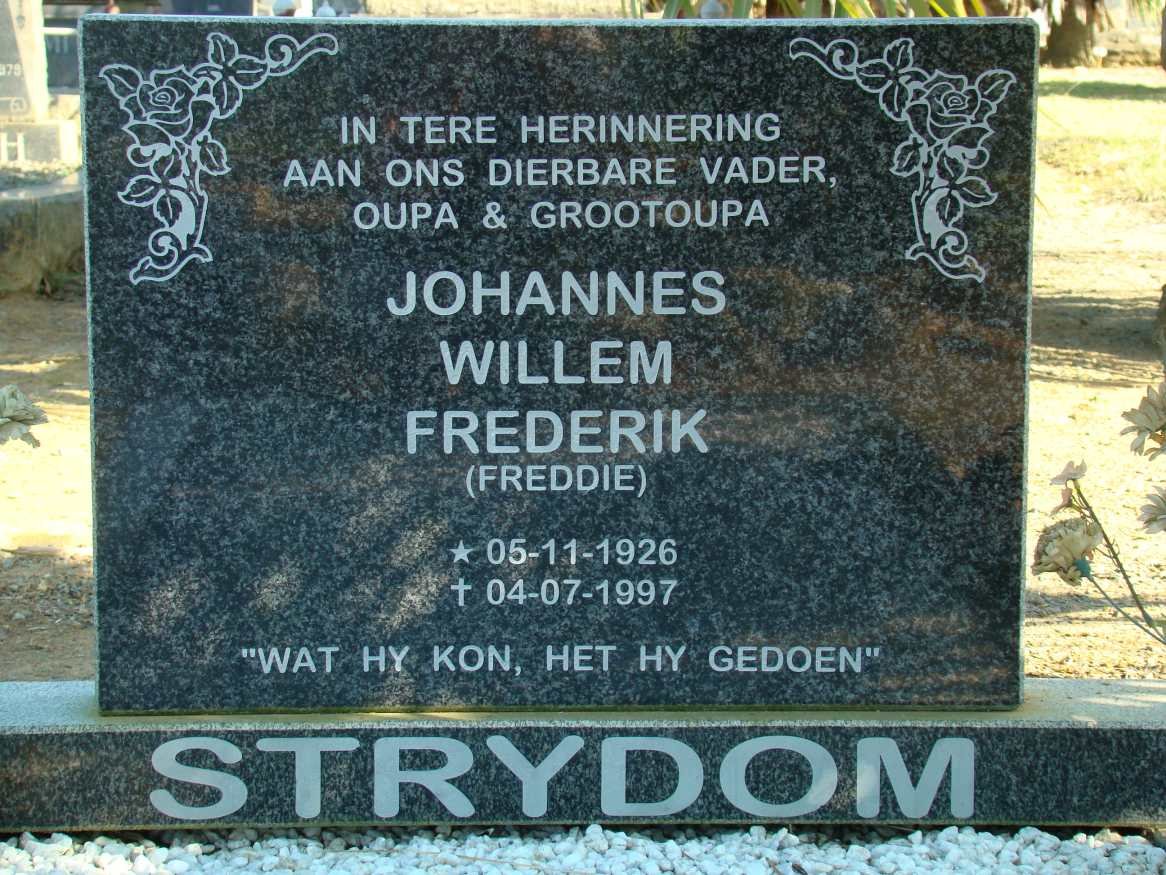 STRYDOM Johannes Willem Frederik 1926-1997