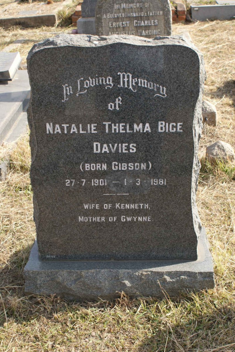 DAVIES Natalie Thelma Bice nee GIBSON 1901-1981