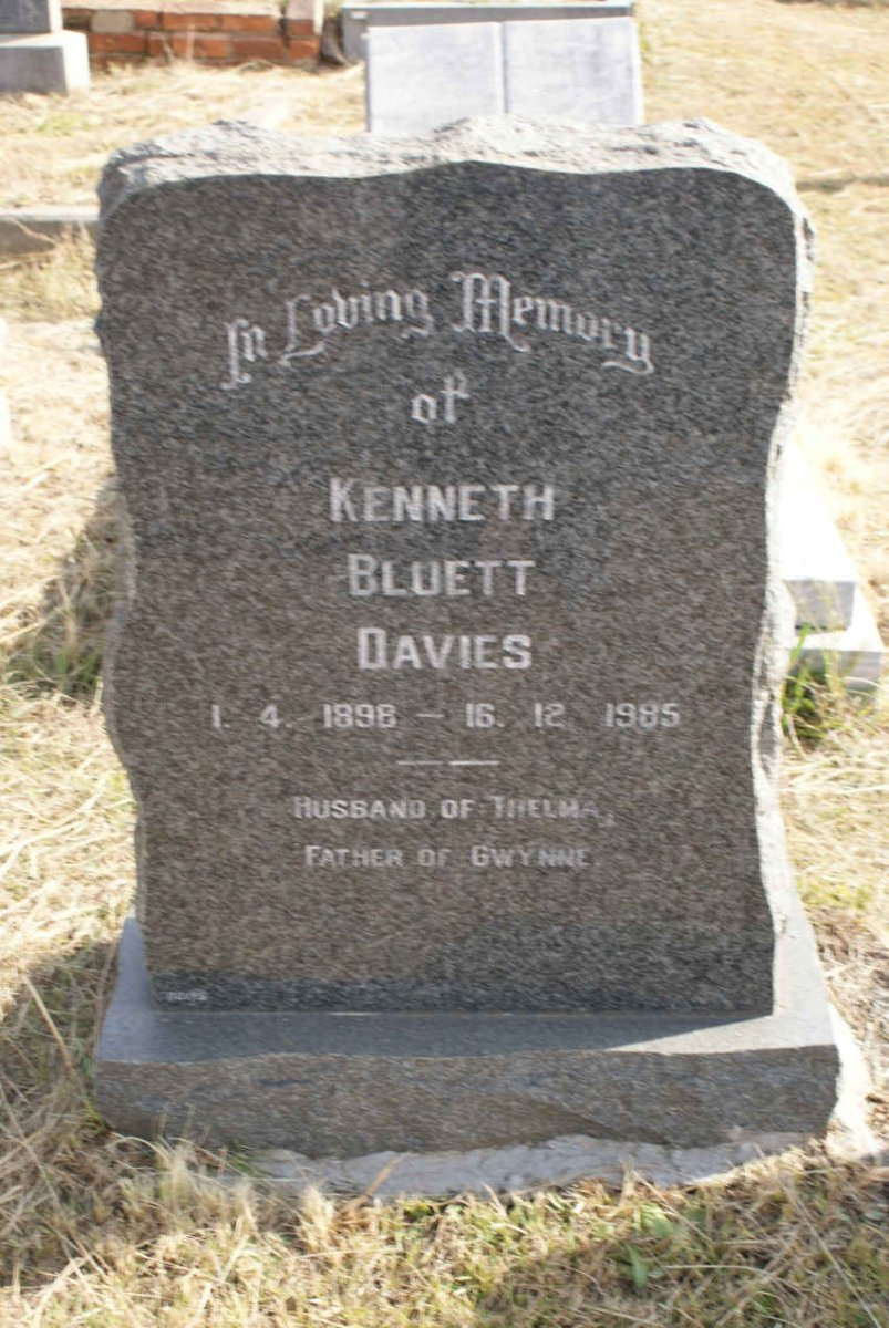DAVIES Kenneth Bluett 1898-1985