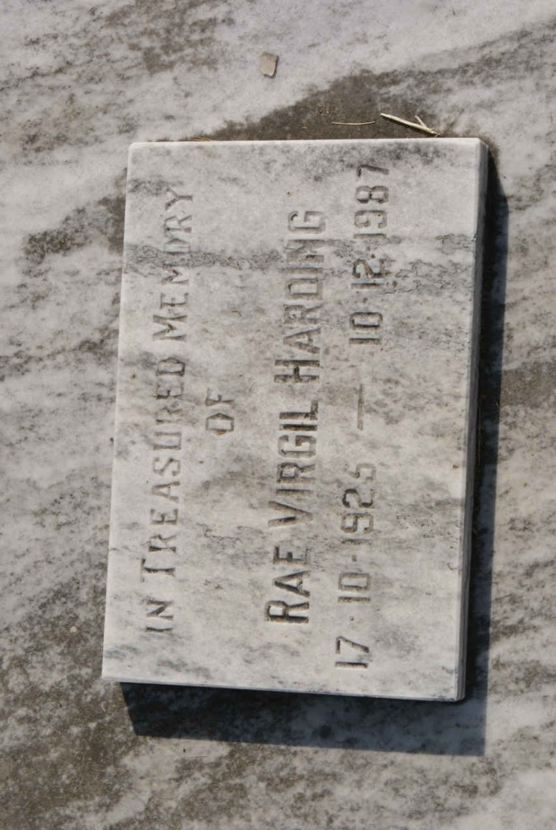 HARDING Rae Virgil 1925-1987