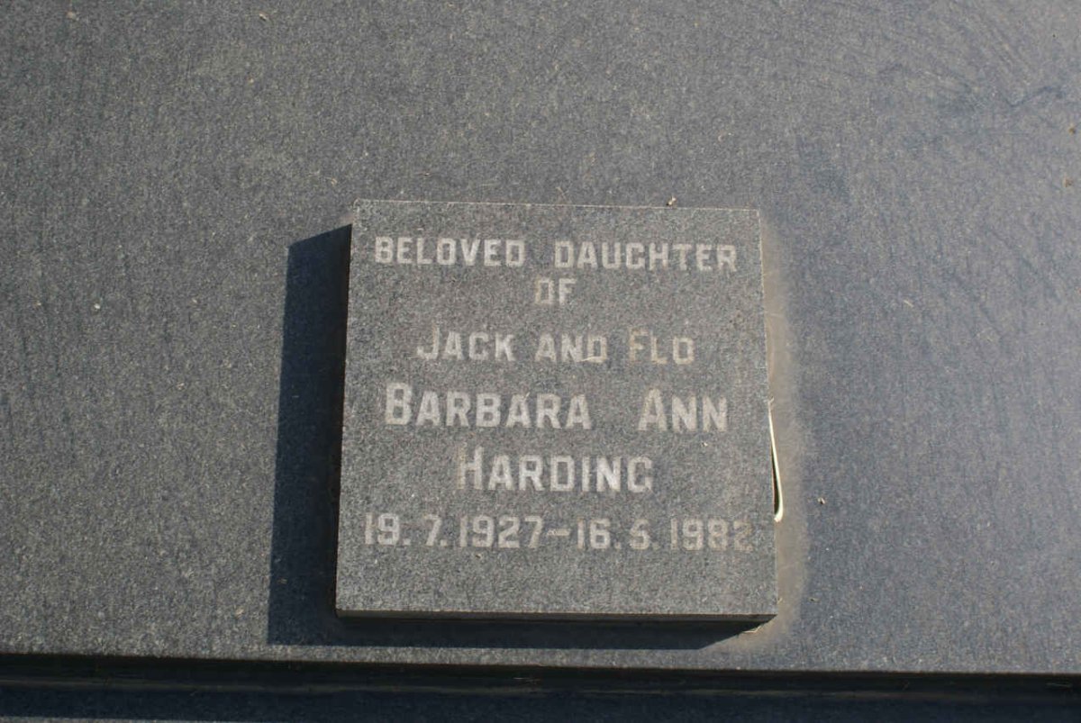 HARDING Barbara Ann 1927-1982