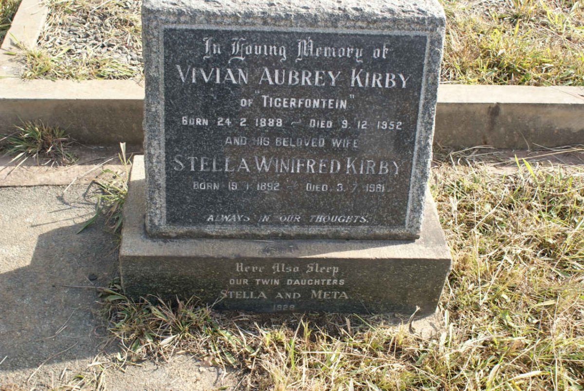 KIRBY Vivian Aubrey 1888-1952 &amp; Stella Winifred 1892-1981