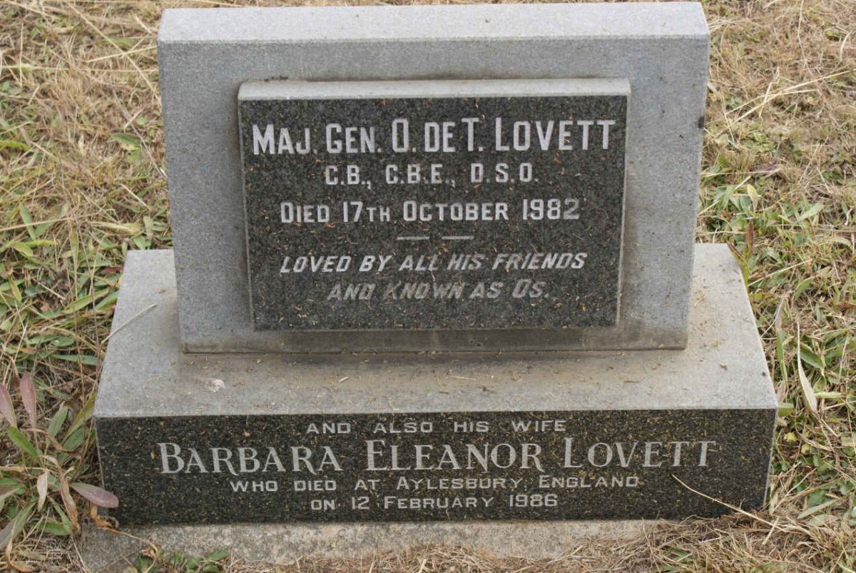 LOVETT O. de T. -1982 &amp; Barnara Eleanor -1986