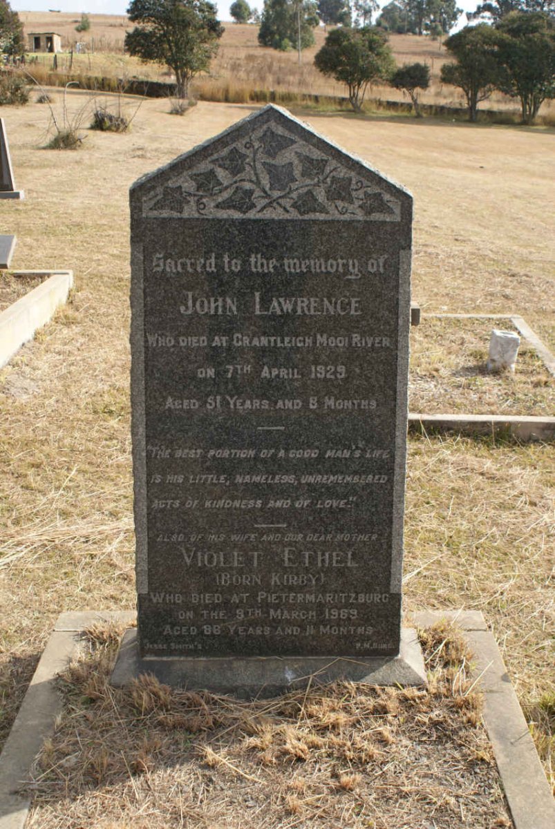 LAWRENCE John -1929 &amp; Violet Ethel nee KIRBY -1969