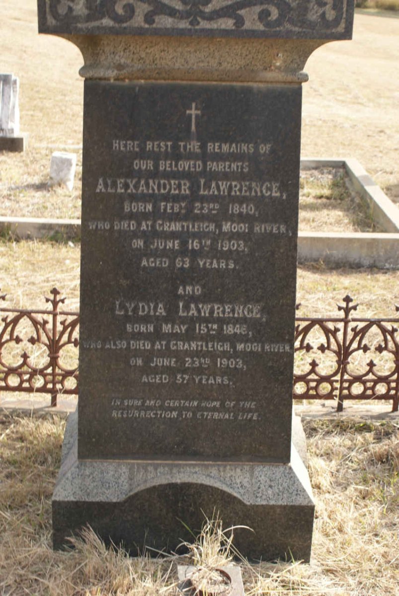 LAWRENCE Alexander 1840-1903 &amp; Lydia 1846-1903