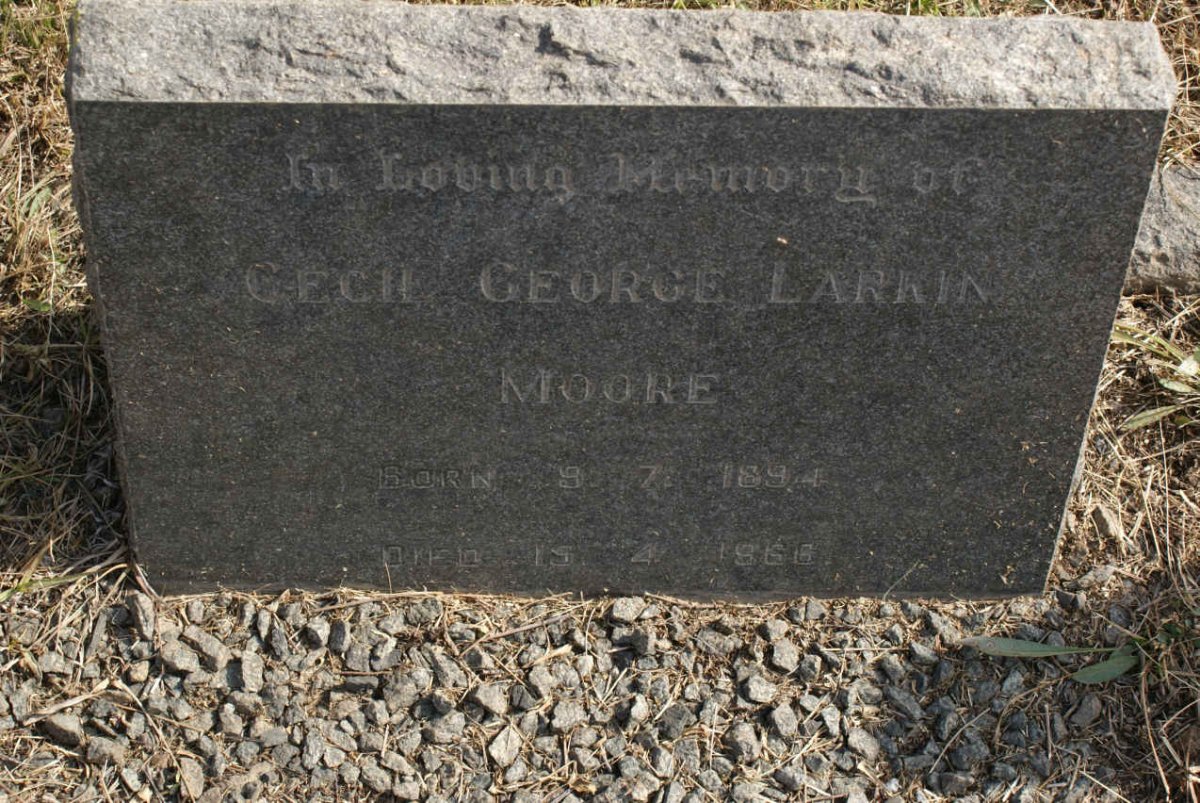 MOORE Cecil George Larkin 1894-1986