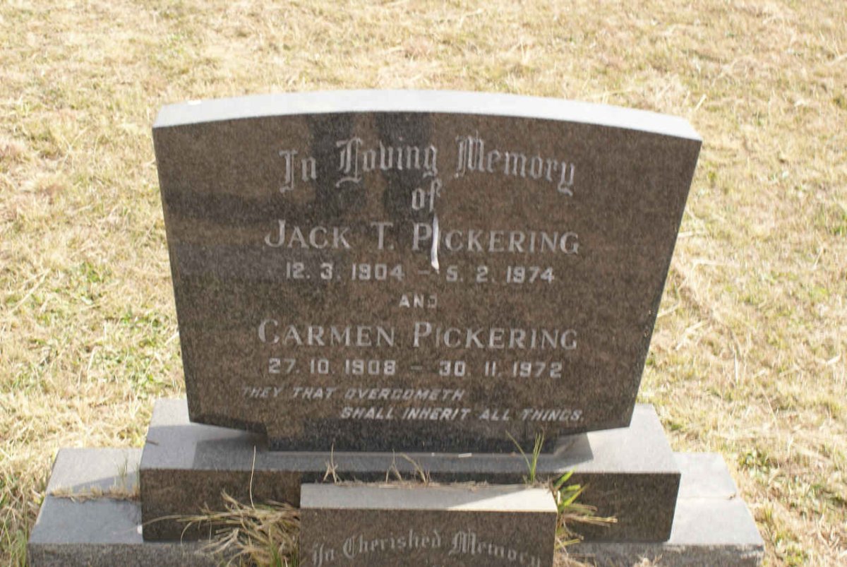 PICKERING Jack T. 1904-1974 &amp; Carmen 1908-1972
