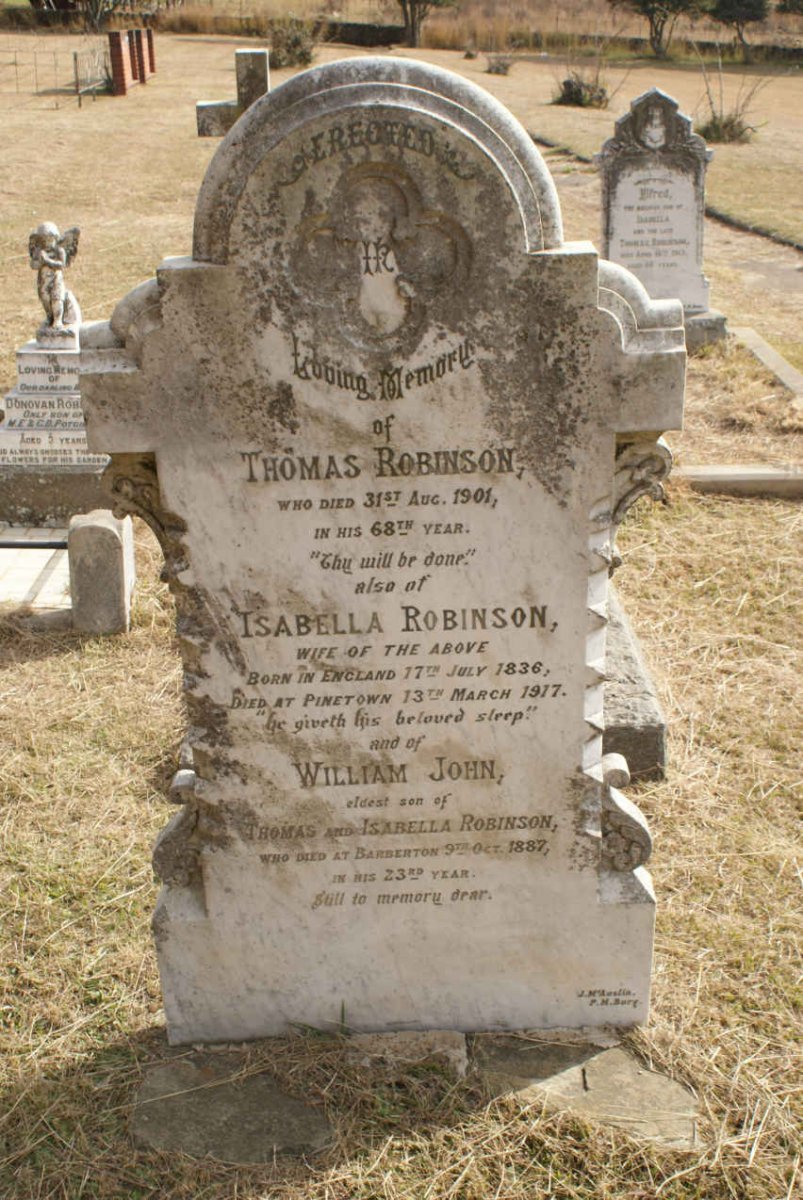ROBINSON Thomas -1901 &amp; Isabella 1836-1917 :: ROBINSON William John -1887