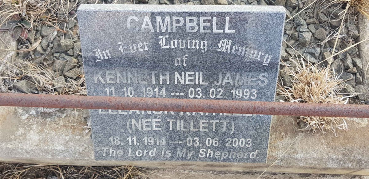 CAMPBELL Kenneth Neil James 1914-1993 &amp; Eleanor Kathleen TILLETT 1914-2003