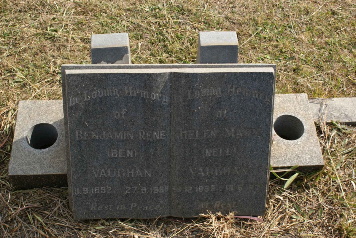 VAUGHN Benjamin Rene 1892-1986 &amp; Helen Ma? NELL 1892-19??
