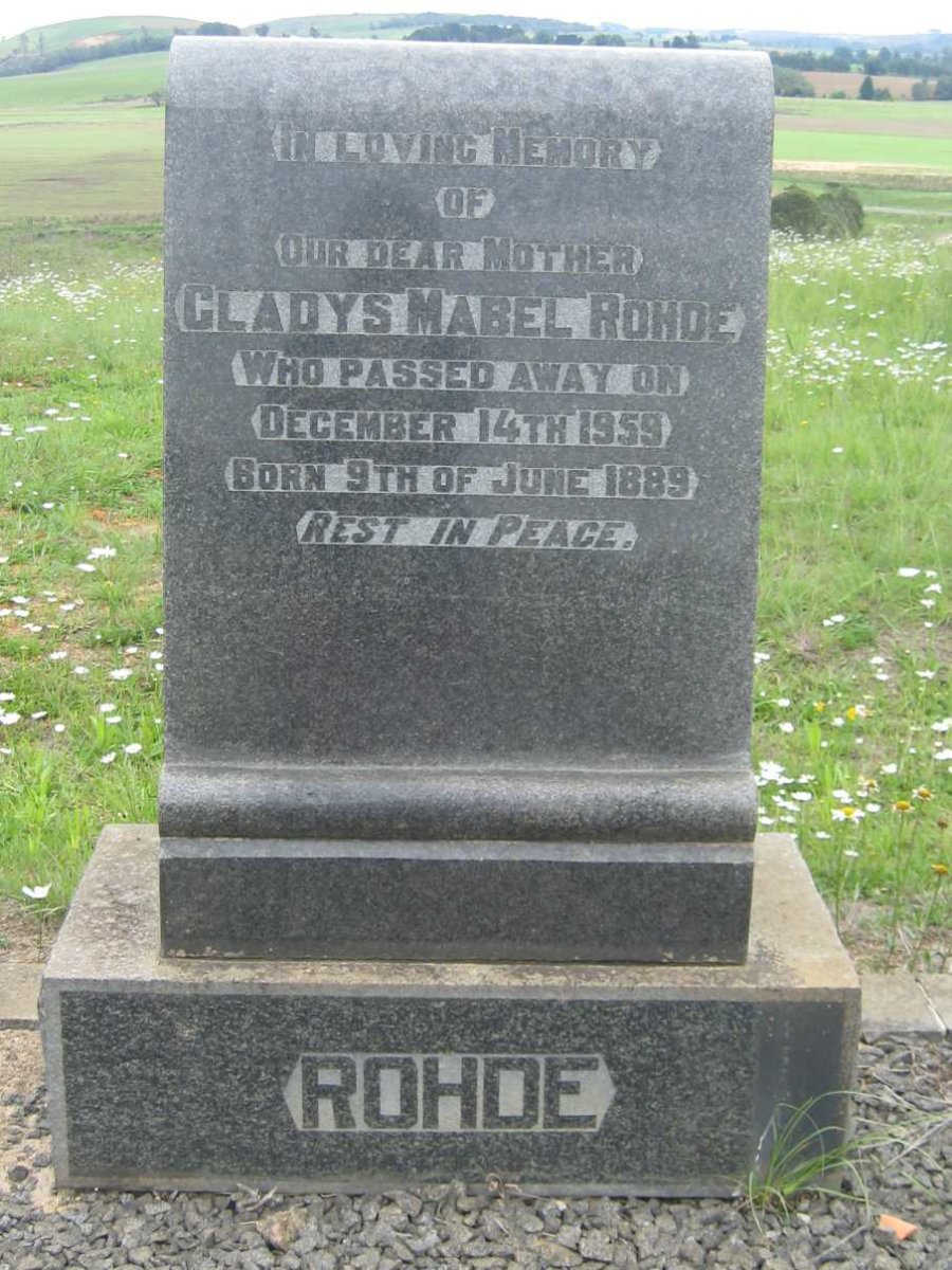 ROHDE Gladys Mabel 1889-1959