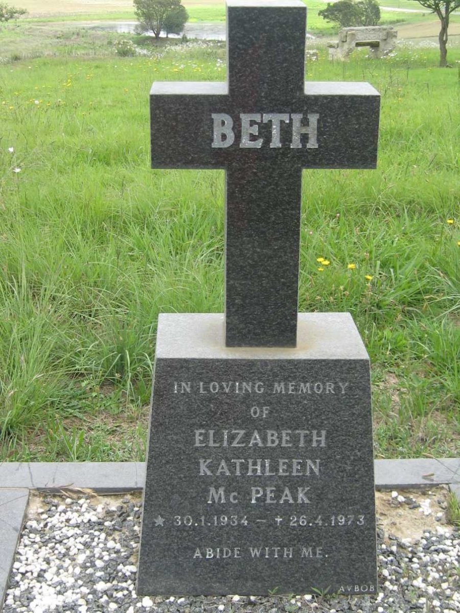 McPEAK Elizabeth Kathleen 1934-1973