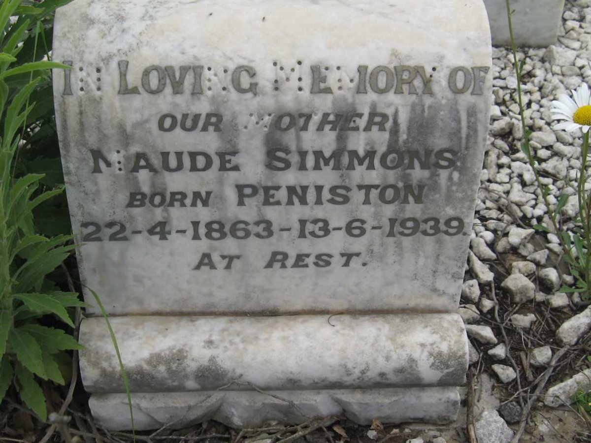 SIMMONS Maude nee PENISTON 1863-1939